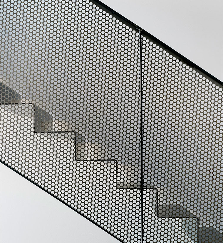 Paneles de seguridad chapas perforadas decorativas