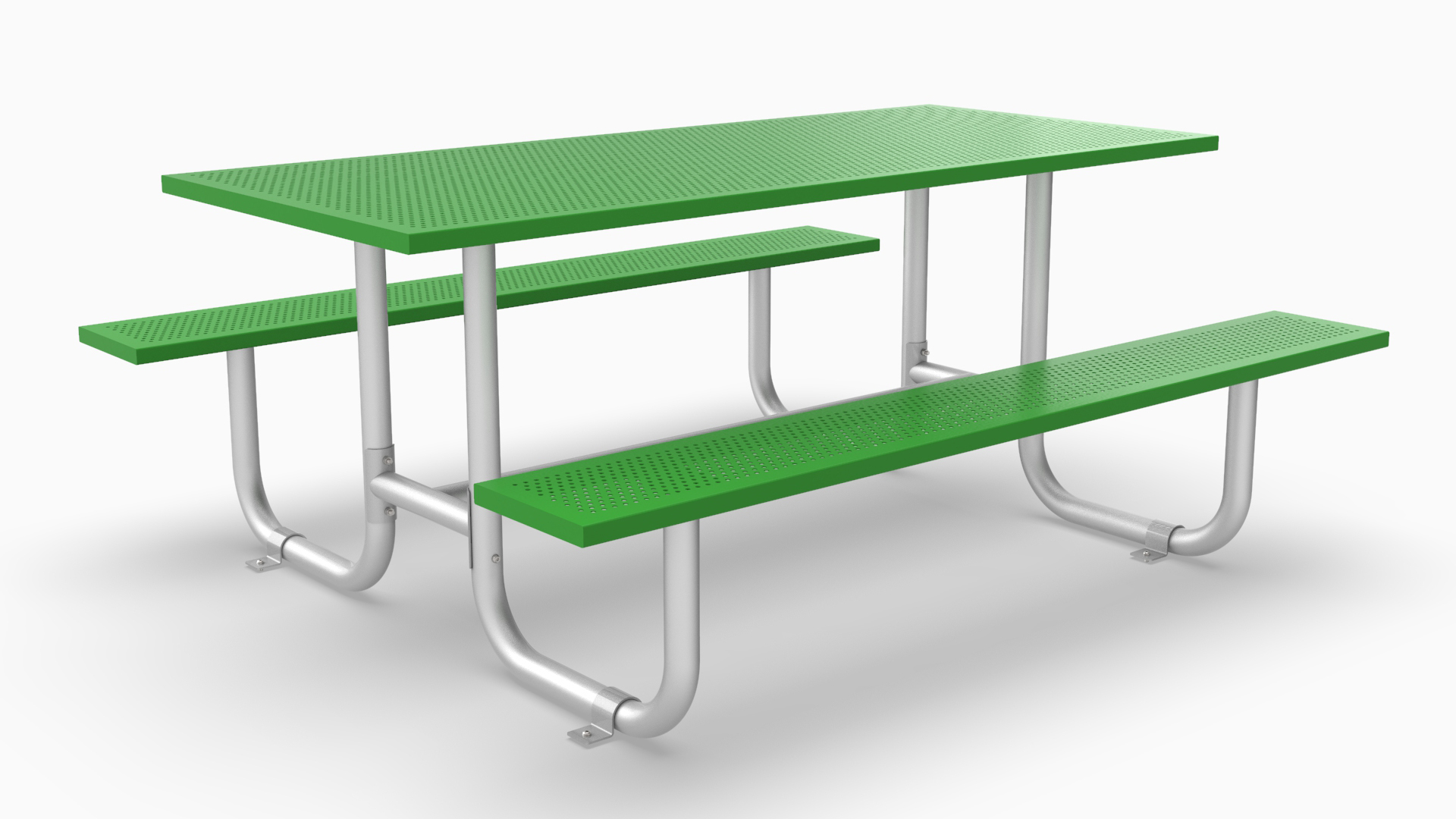 Mesa de metal para plazas y espacios urbanos