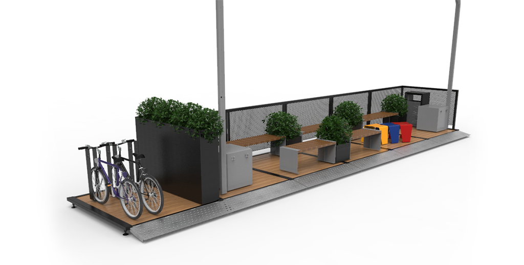 Parklets sustentable ampliacion de veredas